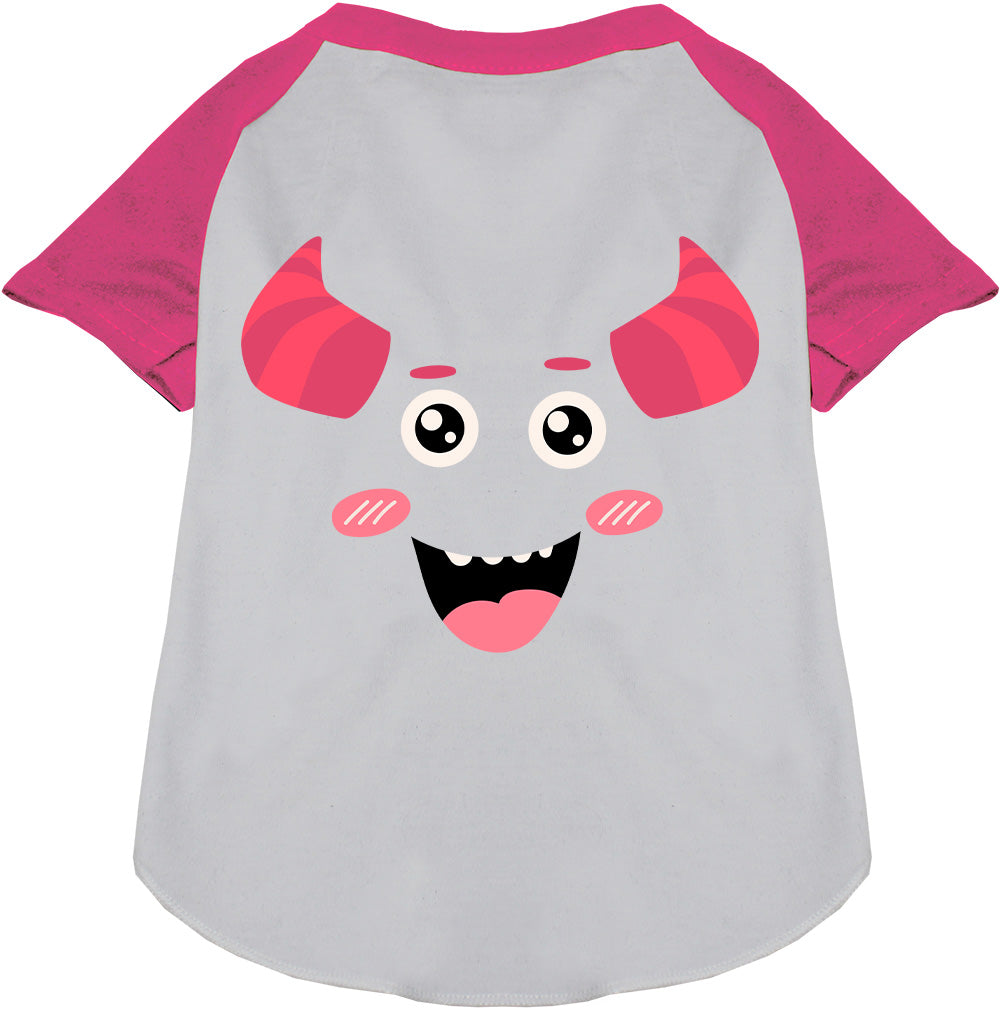 Mischiefmauve Monster Costume Pet Raglan Shirt pink sleeves