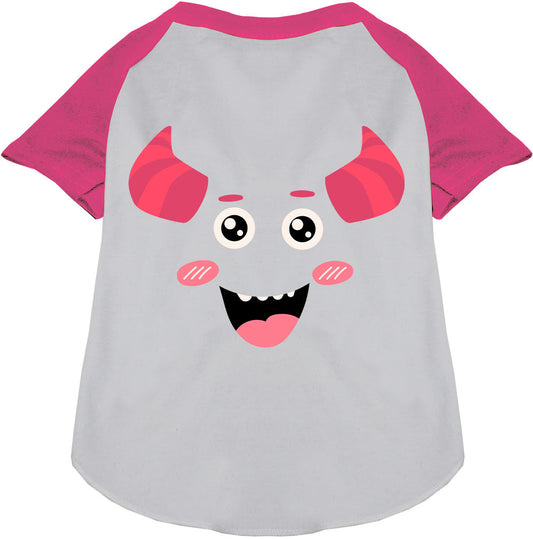 Mischiefmauve Monster Costume Pet Raglan Shirt pink sleeves