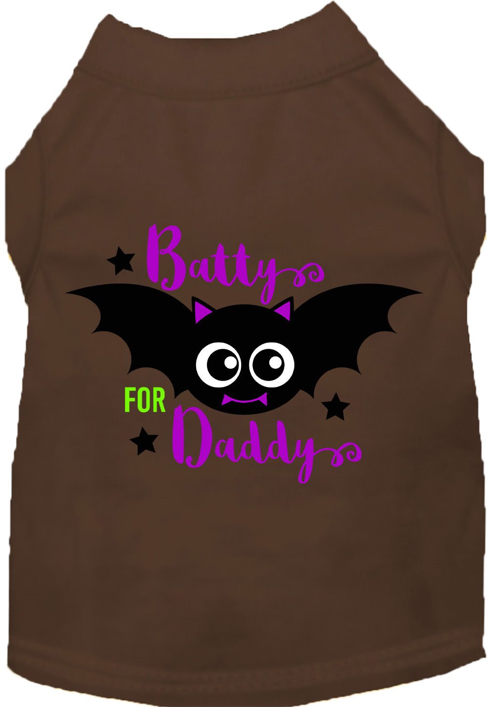 Brown Batty for Daddy pet shirt with bat design