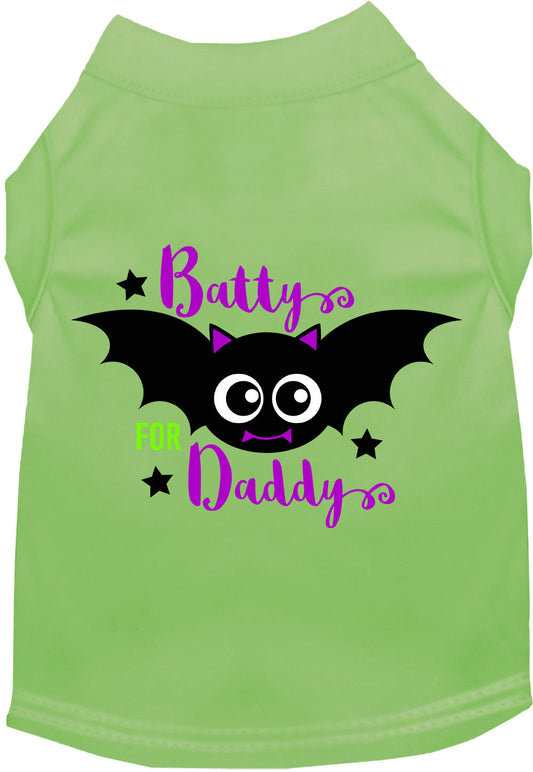 Green Batty for Daddy pet shirt with bat design