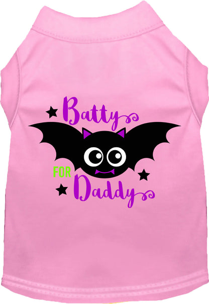 Pink Batty for Daddy pet shirt with bat design