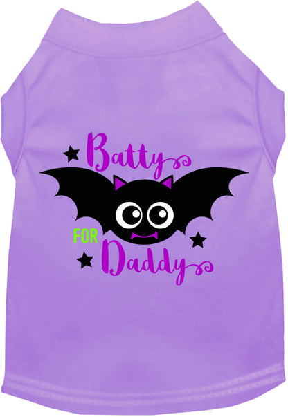 Lavender Batty for Daddy pet shirt with bat design