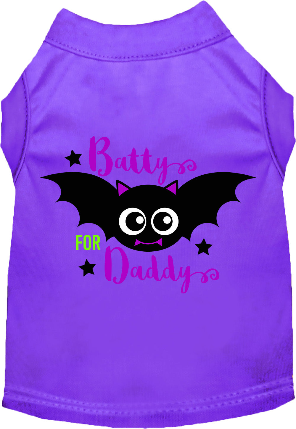 Purple Batty for Daddy pet shirt with bat design