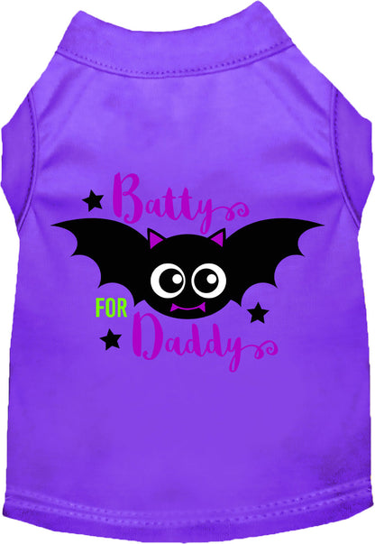 Purple Batty for Daddy pet shirt with bat design