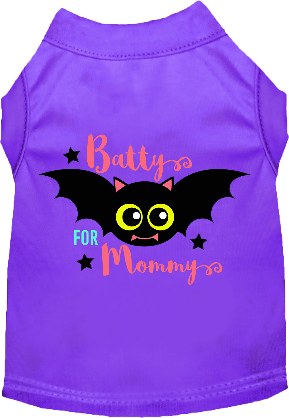 Purple Batty for Mommy pet shirt with bat design