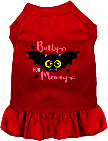 Red Batty for Mommy pet dress with bat design