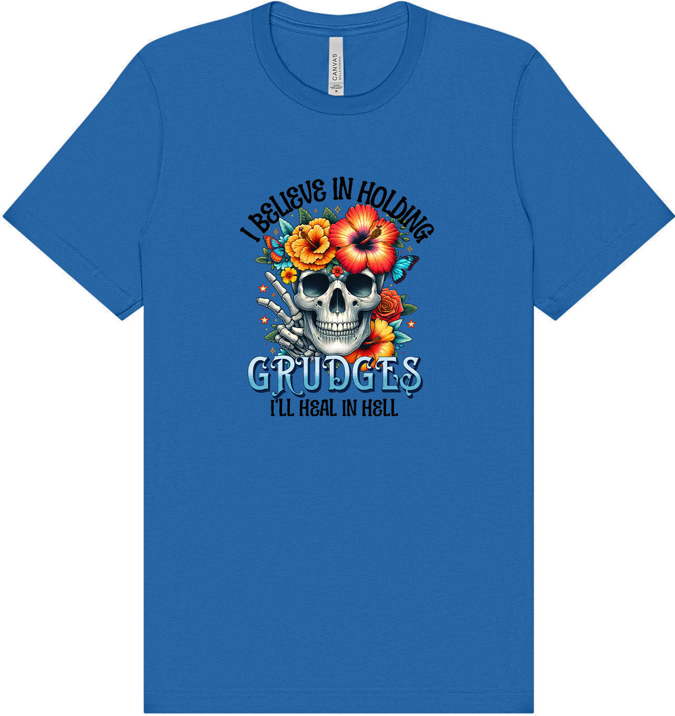 Grudges Skull Adult Bella Canvas Shirt