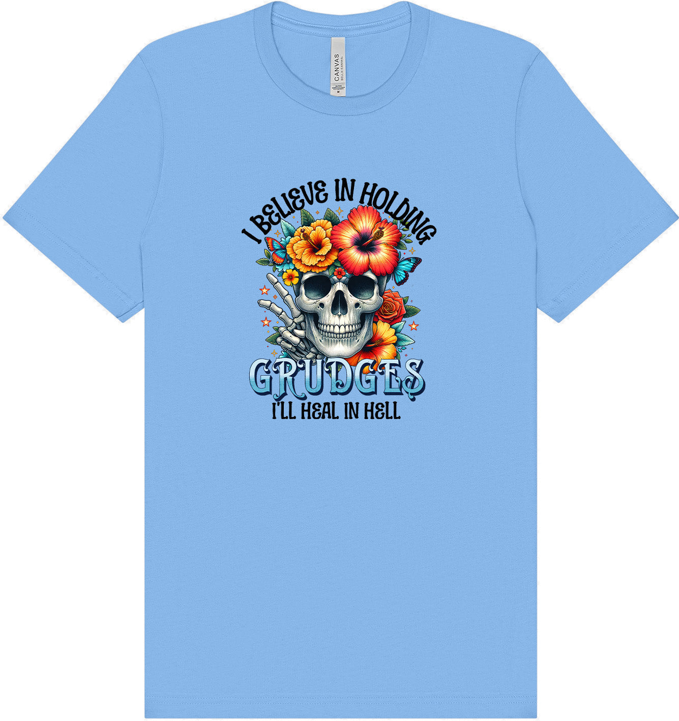 Grudges Skull Adult Bella Canvas Shirt