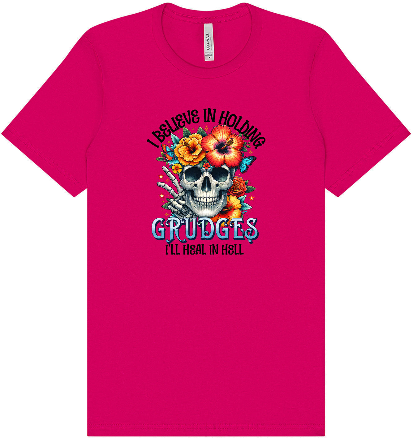 Grudges Skull Adult Bella Canvas Shirt