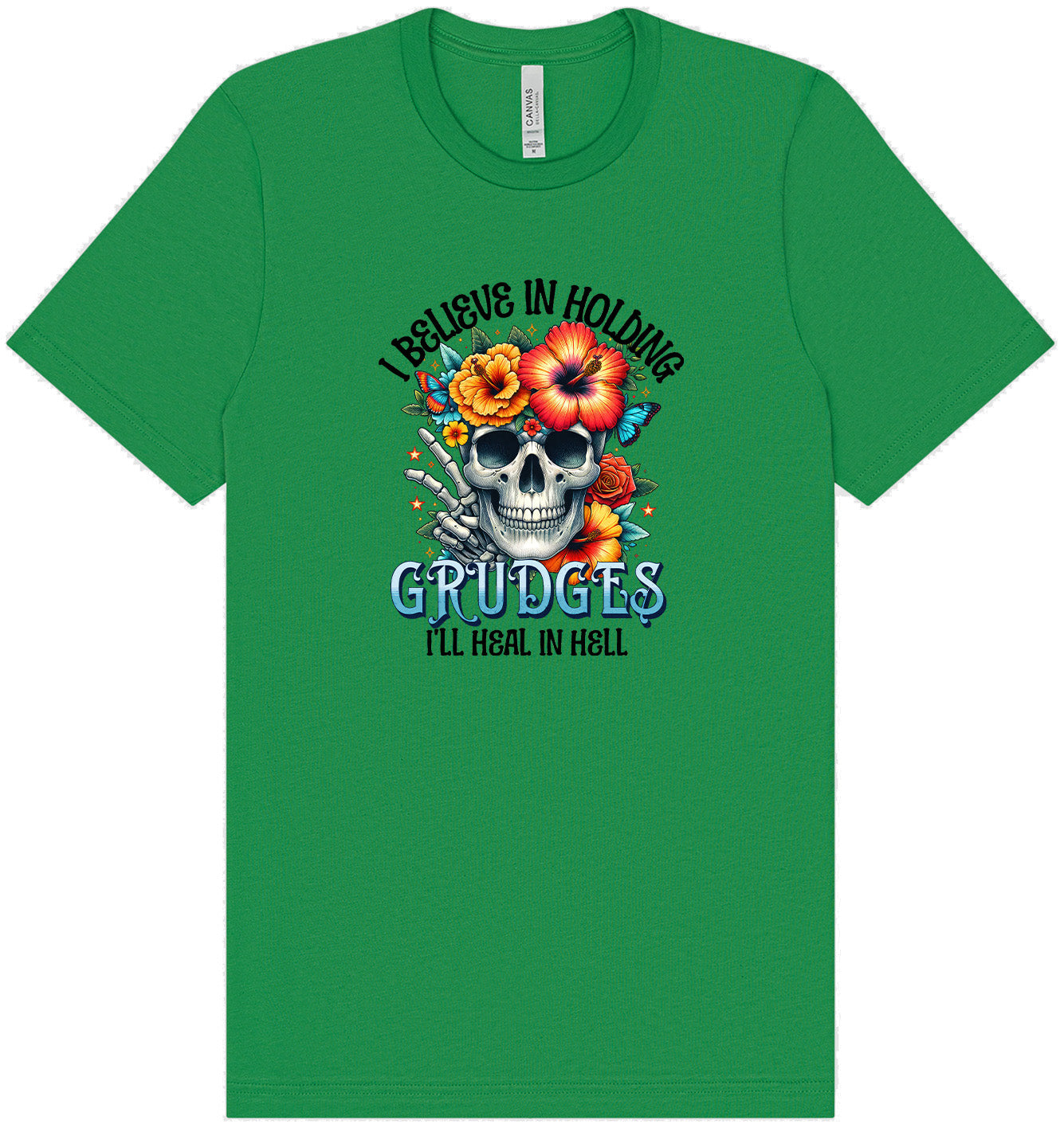 Grudges Skull Adult Bella Canvas Shirt