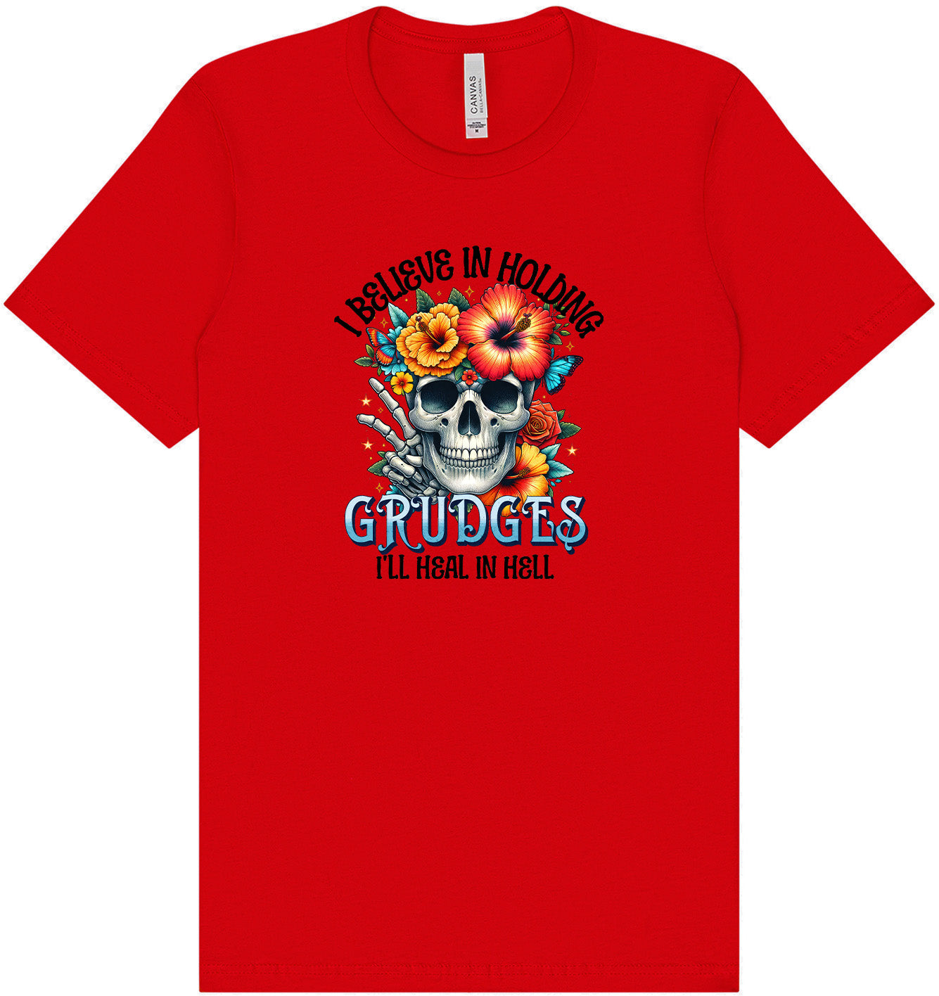 Grudges Skull Adult Bella Canvas Shirt