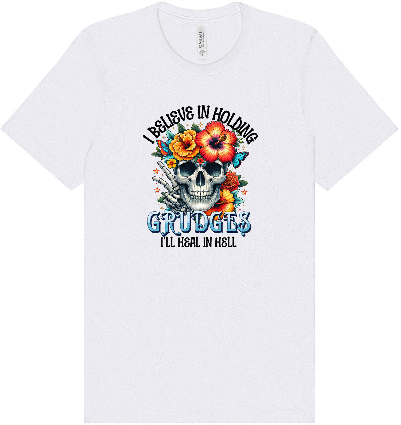 Grudges Skull Adult Bella Canvas Shirt