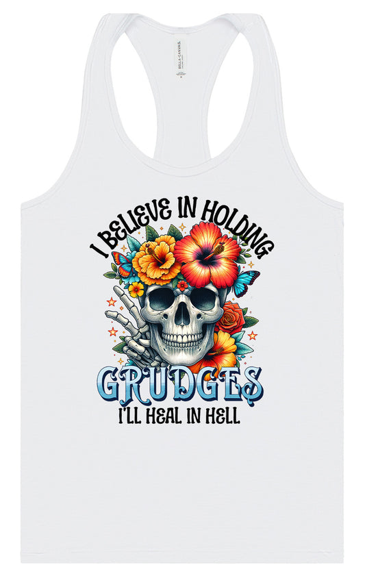 Grudges Skull Women's Racerback Tank