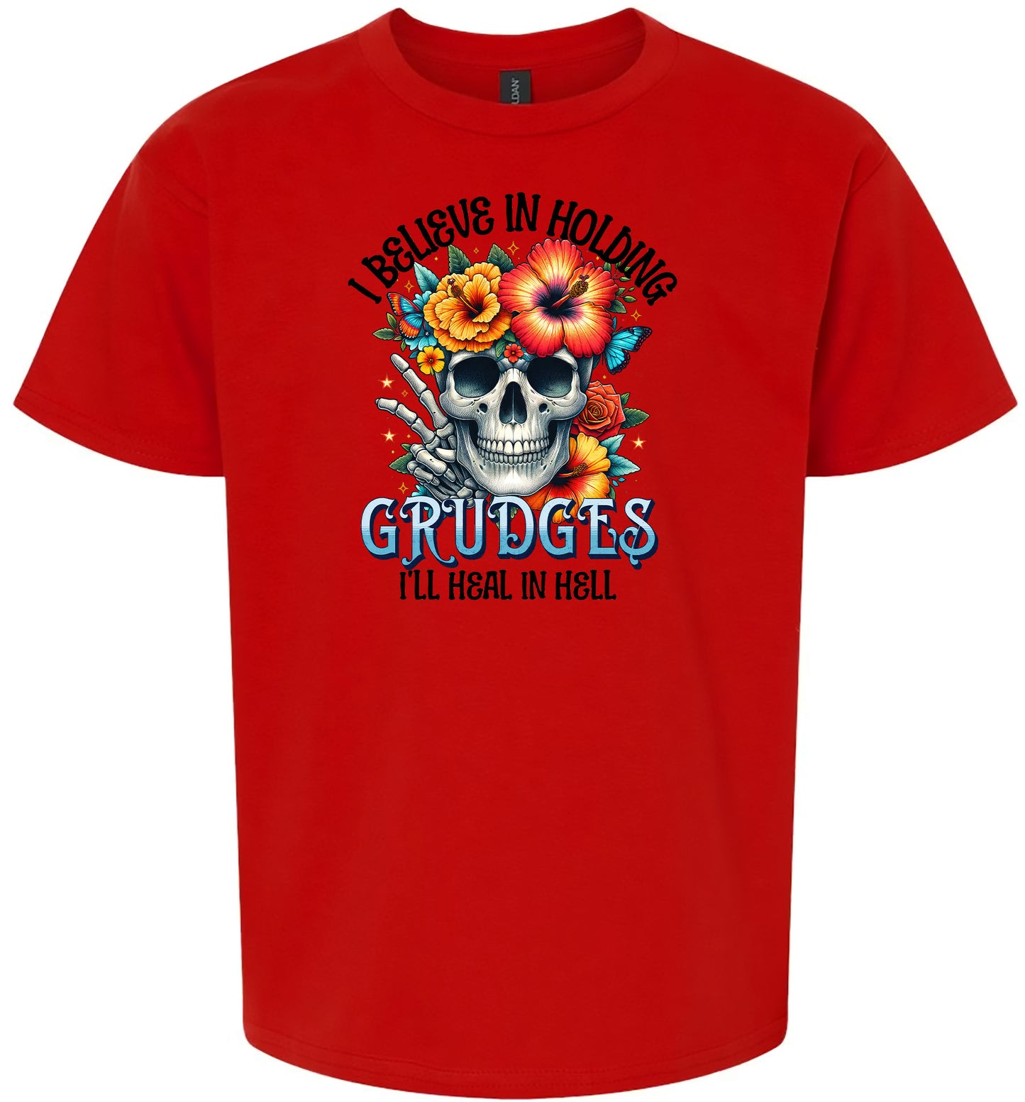 Grudges Skull Children's Gildan Soft Shirt