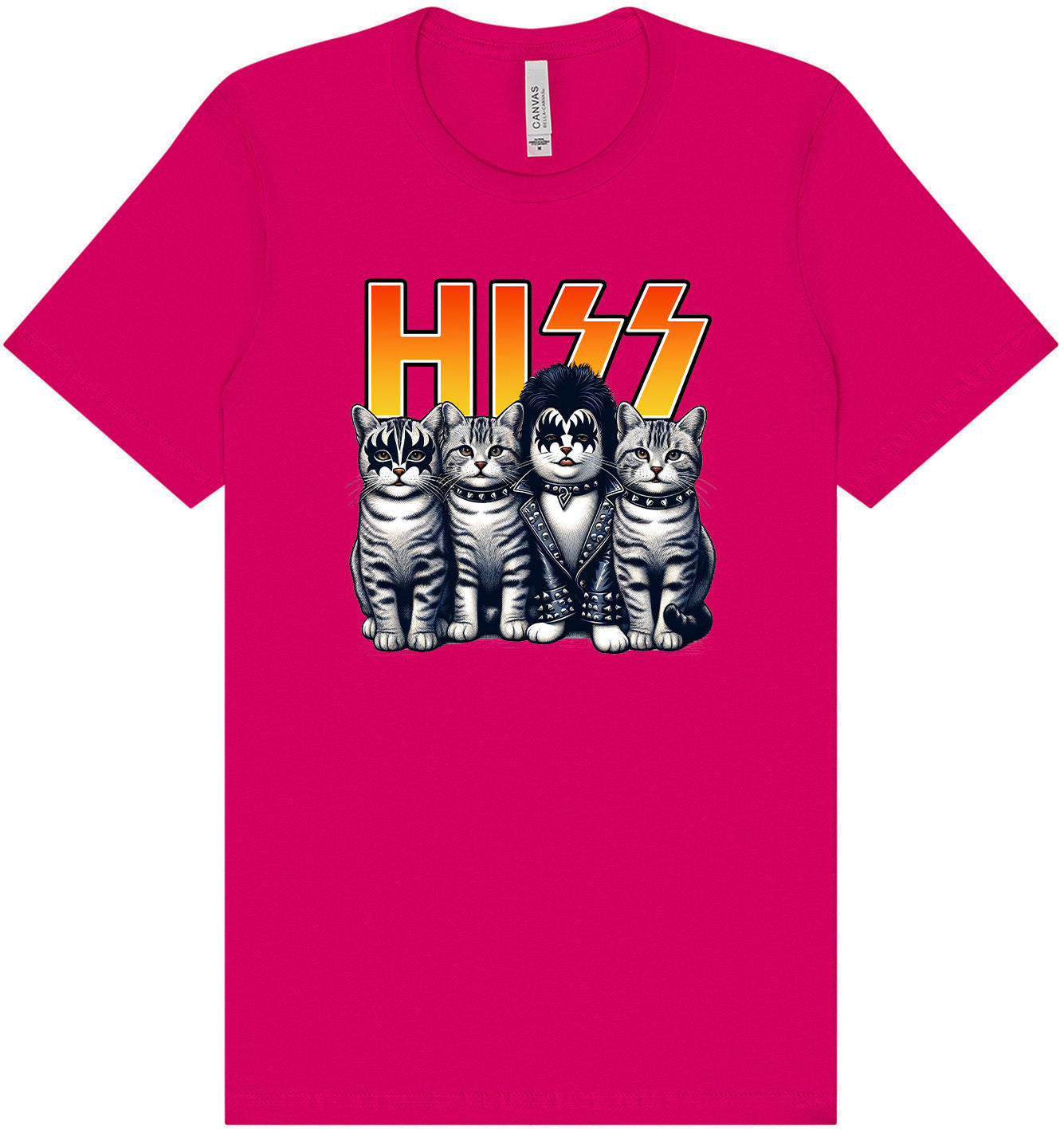 Hiss Kitties Parody Adult Bella Canvas Shirt