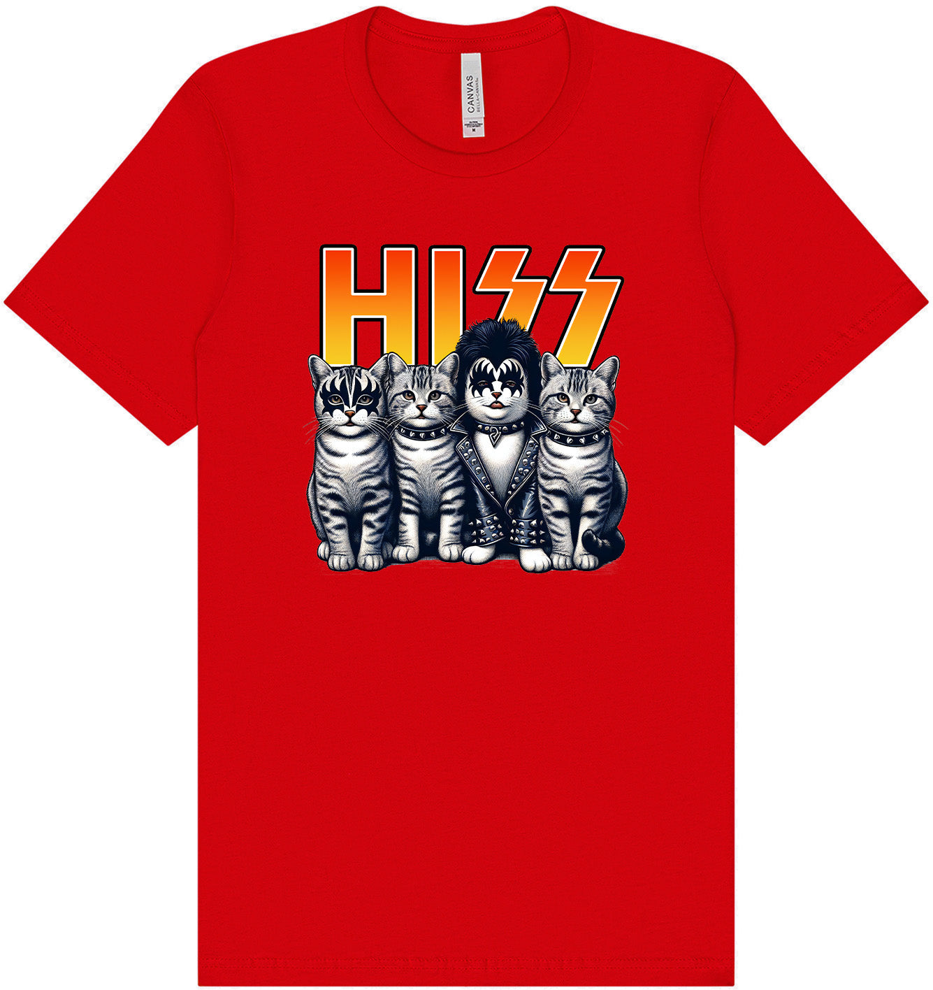 Hiss Kitties Parody Adult Bella Canvas Shirt