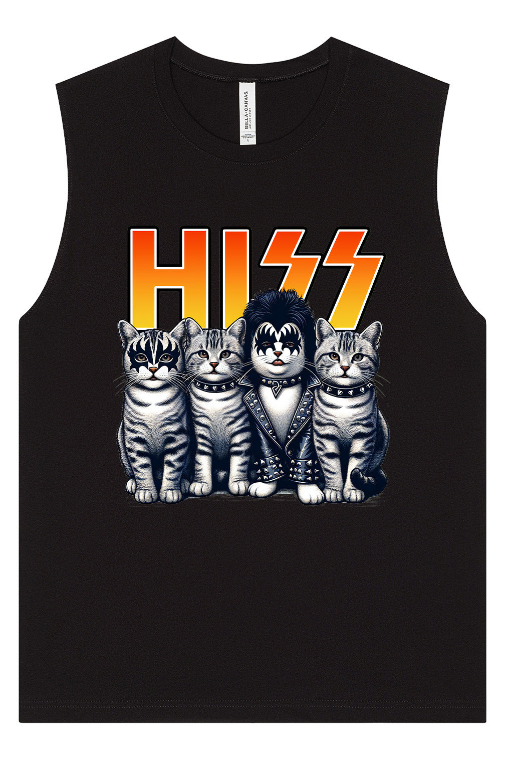 Hiss Kitties Parody Muscle Tank