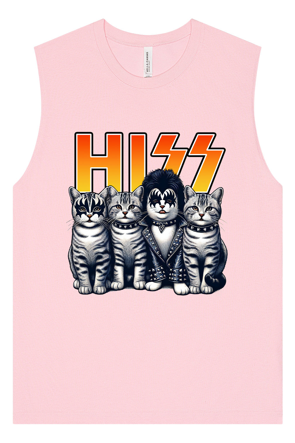 Hiss Kitties Parody Muscle Tank