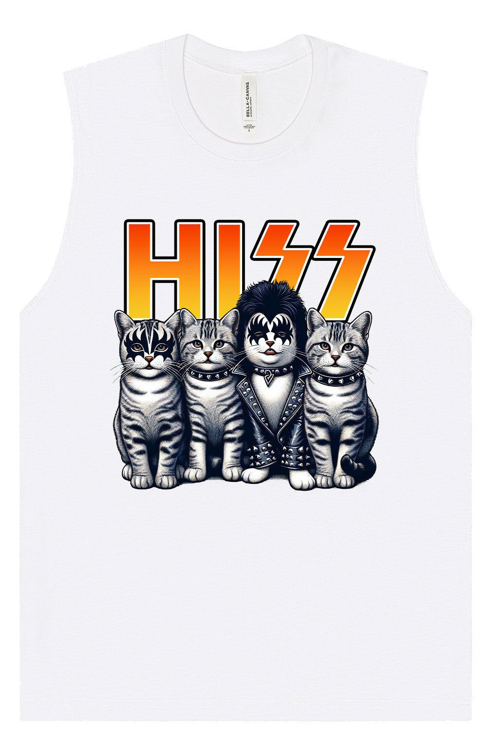 Hiss Kitties Parody Muscle Tank