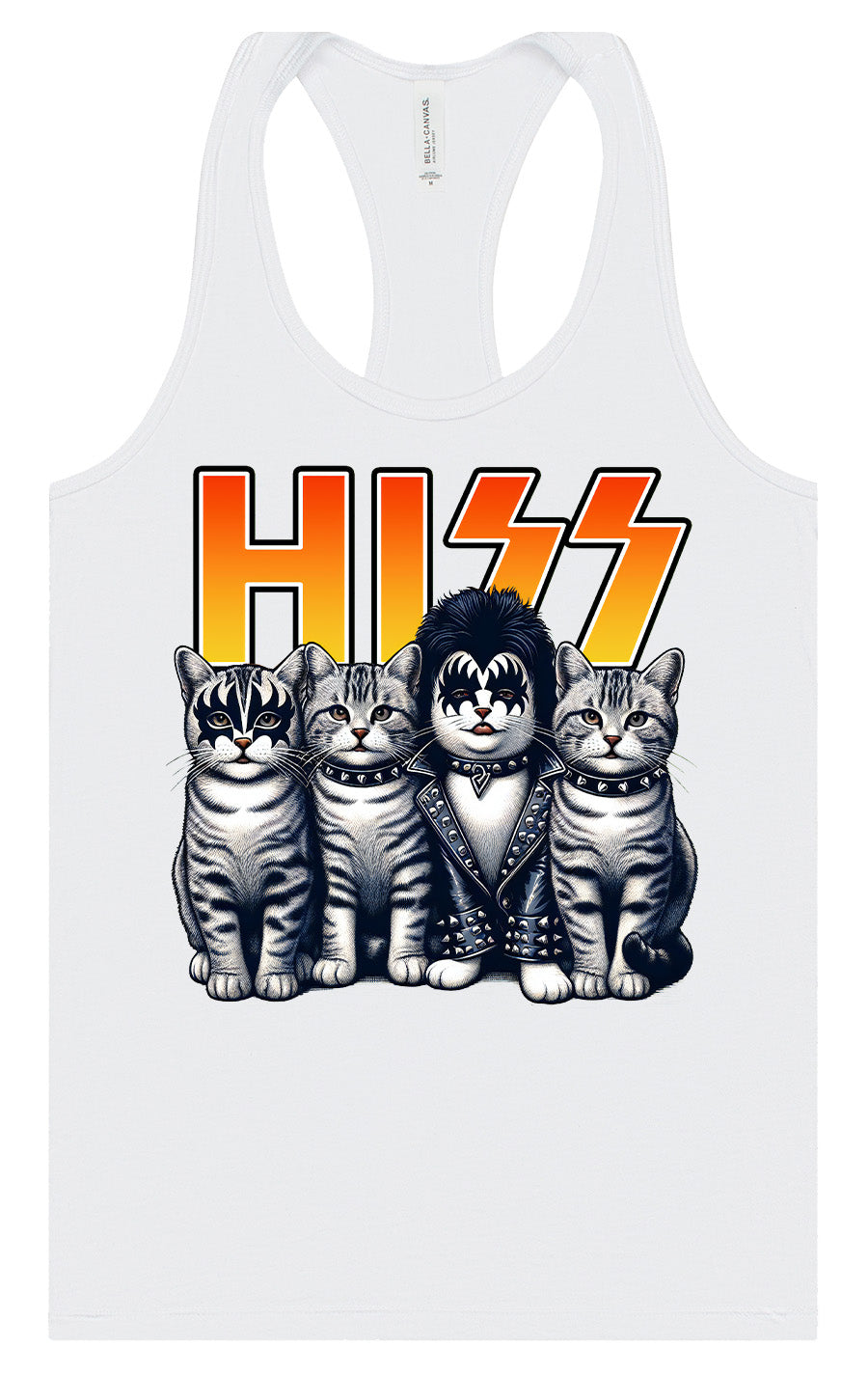 Hiss Kitties Parody Women's Racerback Tank