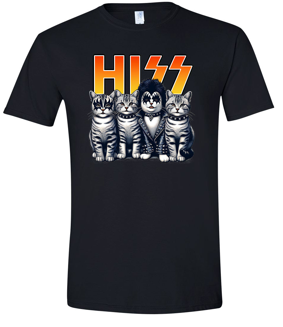 Hiss Kitties Parody Adult Gildan Soft Shirt