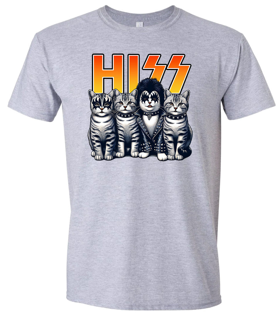 Hiss Kitties Parody Adult Gildan Soft Shirt