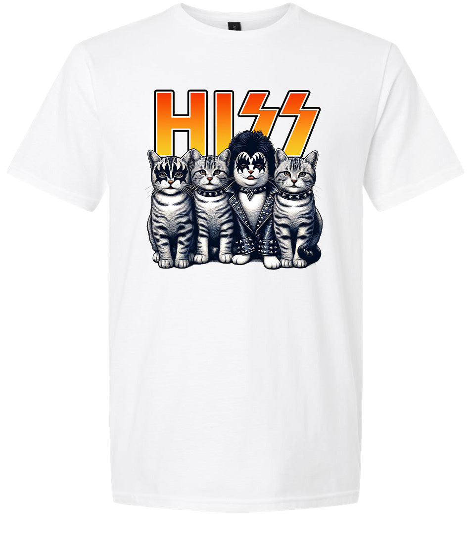 Hiss Kitties Parody Adult Gildan Soft Shirt