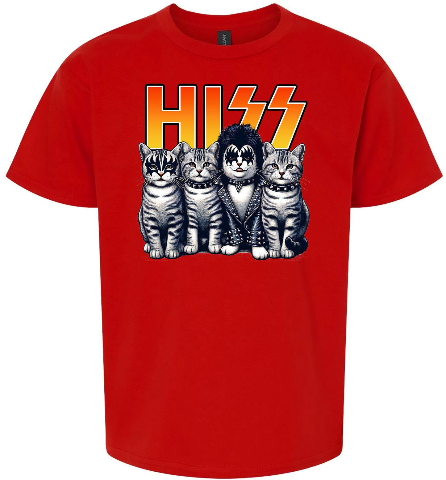 Hiss Kitties Parody Children's Gildan Soft Shirt
