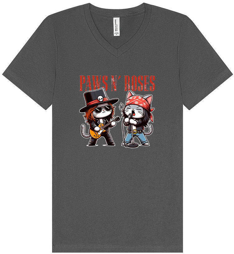 Paws N' Roses Unisex V-Neck Shirt