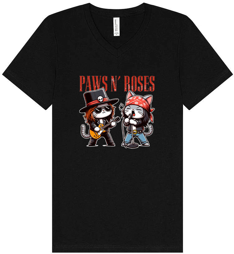 Paws N' Roses Unisex V-Neck Shirt
