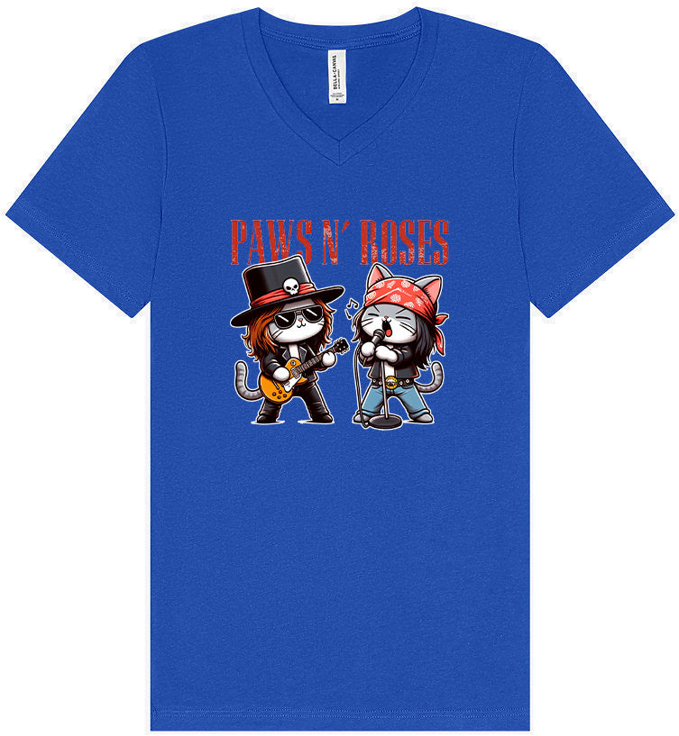 Paws N' Roses Unisex V-Neck Shirt