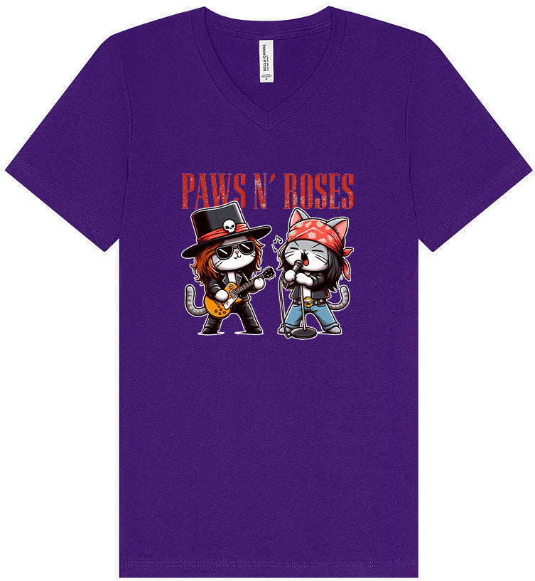 Paws N' Roses Unisex V-Neck Shirt