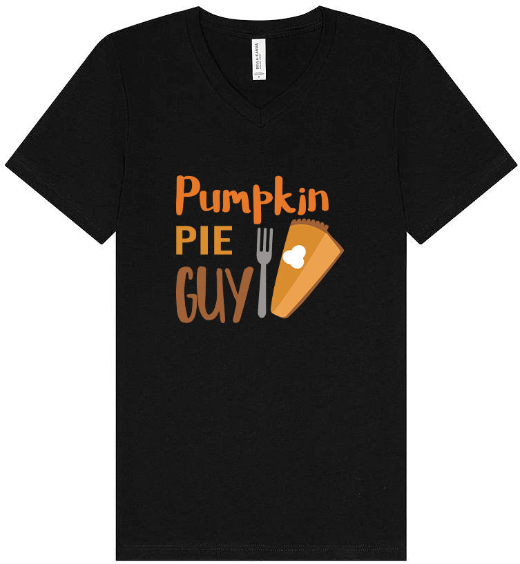 Pumpkin Pie Guy Unisex V-Neck Shirt