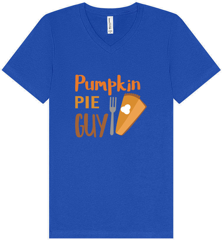 Pumpkin Pie Guy Unisex V-Neck Shirt