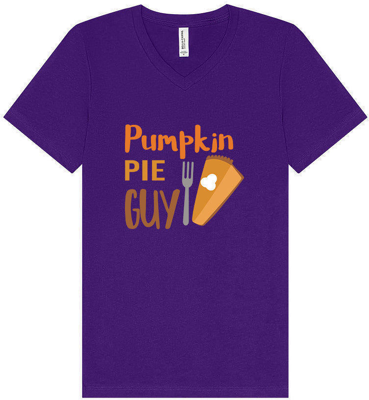 Pumpkin Pie Guy Unisex V-Neck Shirt