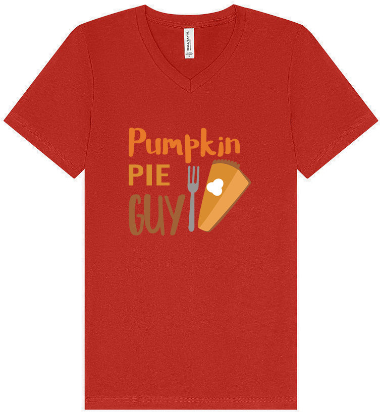 Pumpkin Pie Guy Unisex V-Neck Shirt