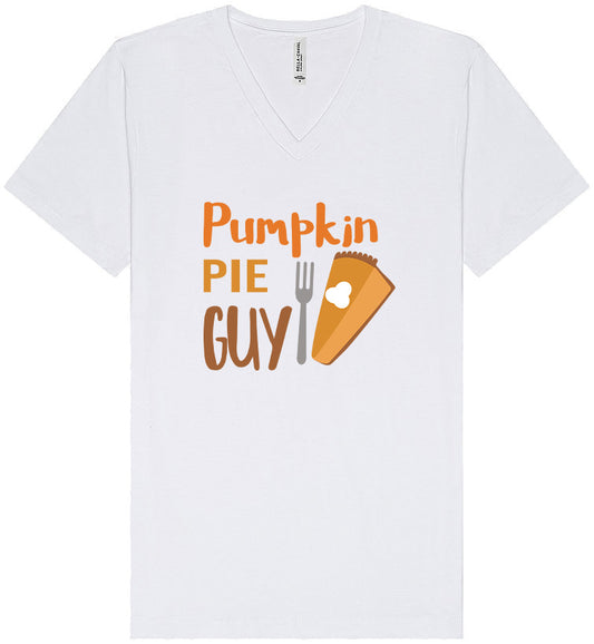 Pumpkin Pie Guy Unisex V-Neck Shirt