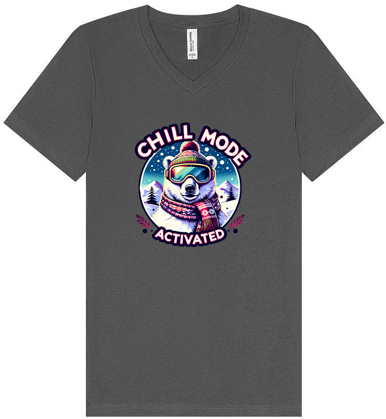 Chill Mode Activated Unisex V-Neck Shirt
