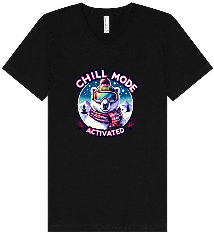 Chill Mode Activated Unisex V-Neck Shirt