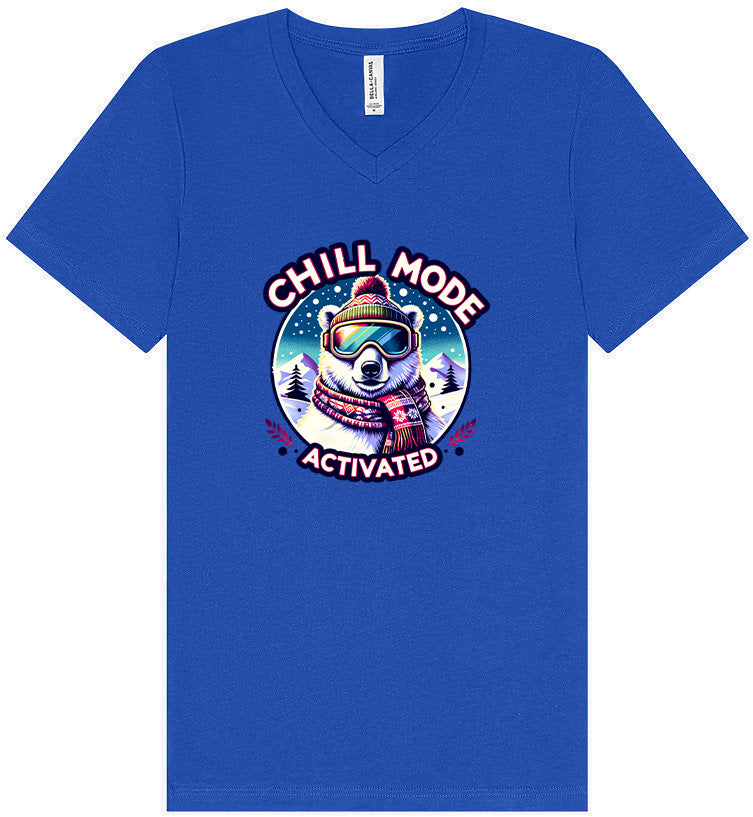 Chill Mode Activated Unisex V-Neck Shirt