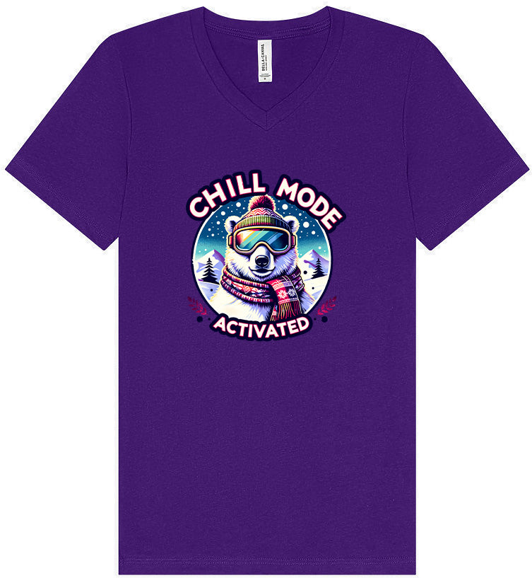 Chill Mode Activated Unisex V-Neck Shirt