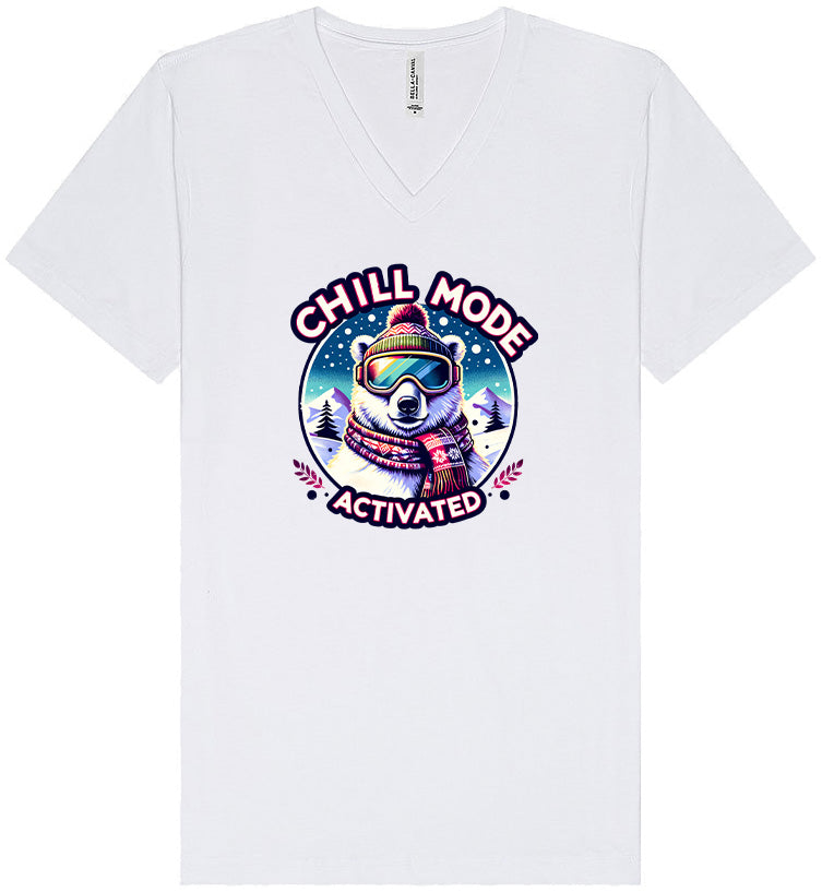 Chill Mode Activated Unisex V-Neck Shirt