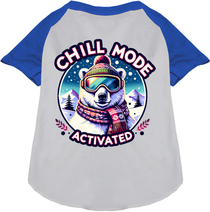 Blue Chill Mode Activated Pet Raglan Shirt