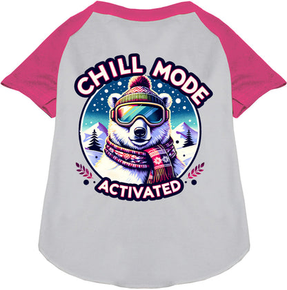 Pink Chill Mode Activated Pet Raglan Shirt