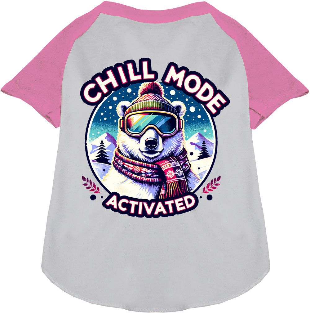 Light Pink Chill Mode Activated Pet Raglan Shirt