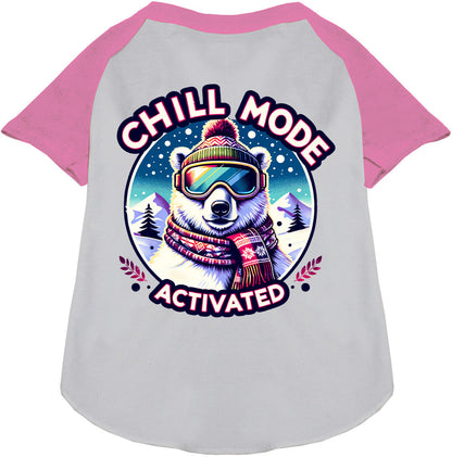 Light Pink Chill Mode Activated Pet Raglan Shirt