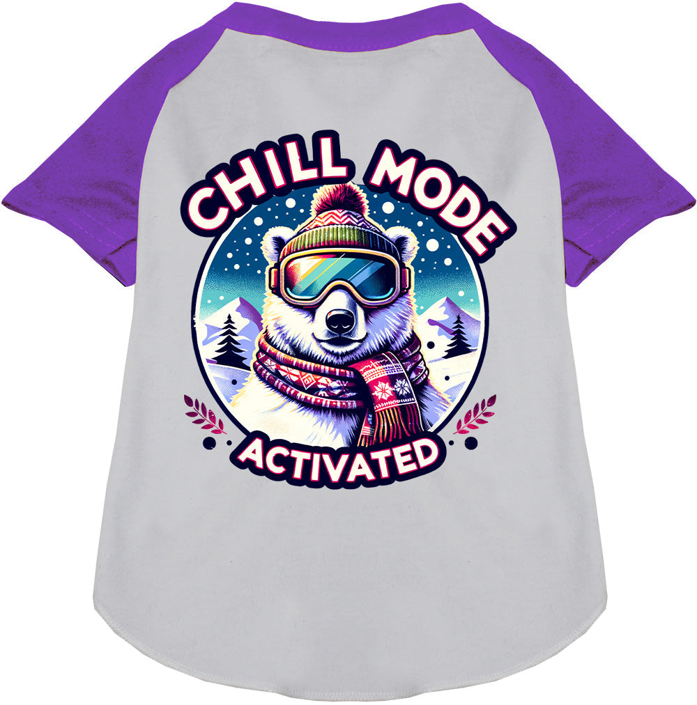 Purple Chill Mode Activated Pet Raglan Shirt