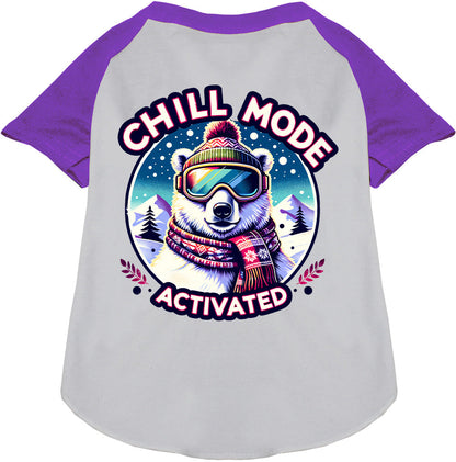 Purple Chill Mode Activated Pet Raglan Shirt