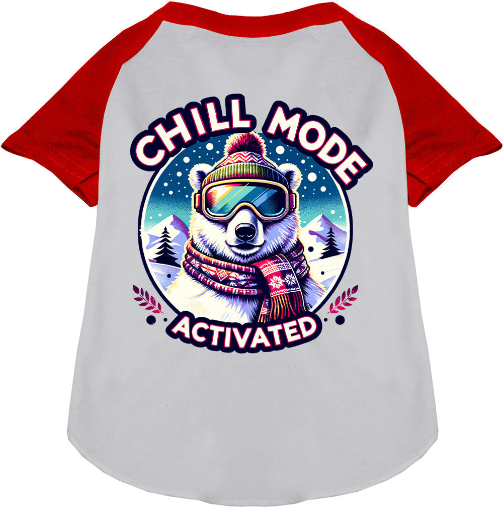 Red Chill Mode Activated Pet Raglan Shirt