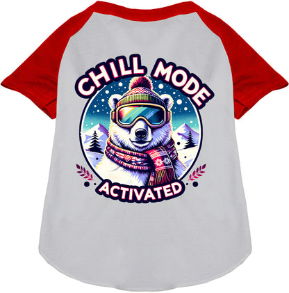 Red Chill Mode Activated Pet Raglan Shirt
